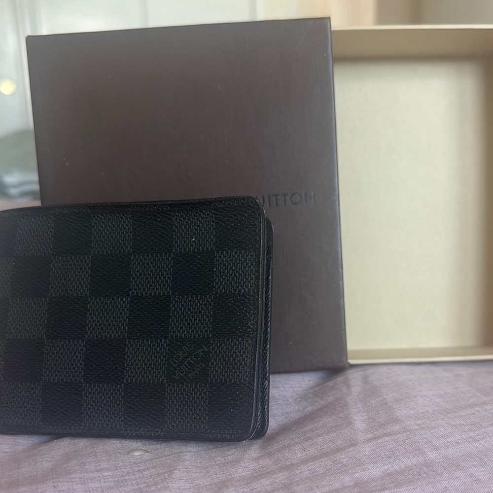 Louis Vuitton Black Checkered Wallet